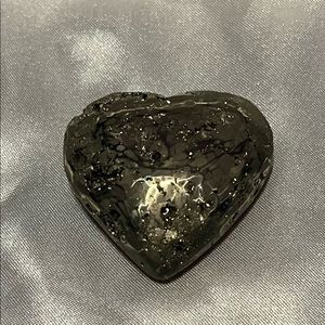 Peruvian Pyrite Heart with Natural Druzy